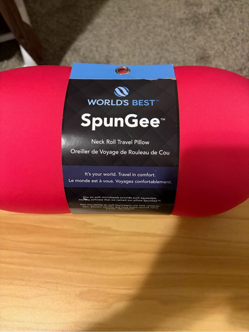 Worlds best SpunGee neck roll travel pillow